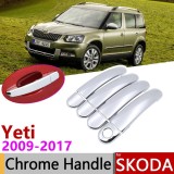 Cumpara ieftin Ormanente crom pentru manerele usilor SKODA Yeti 5L 2009 - 12.2017