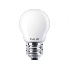 Bec LED Philips Classic, P45, 4.3 W, 2700 K, 470 Lumeni, 220 V, A++, E27