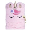 Jurnal A5 Astra Art-Pap Fluffy Unicorn cu Lacat, 96 Coli, Interior Colorat, 19x9 cm