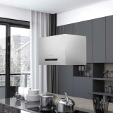 Hotă Insulă vidaXL 55cm, LCD, Touch, Inox, 756mc/h, Filtru Carbon, Argintiu