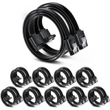 Set 20 cabluri AWM, SATA III, 6.0 Gbps, 40 cm, Negru