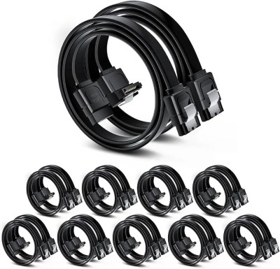 Set 20 cabluri AWM, SATA III, 6.0 Gbps, 40 cm, Negru foto