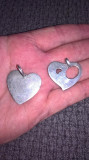 Doua pandantive argint forma de inima