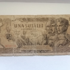 BANCNOTA - 100 LEI 1947 - ROMÂNIA.