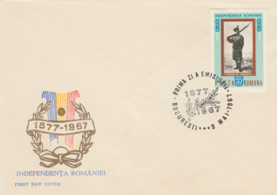 1967 Romania - FDC 90 ani de la Proclamarea Independentei de Stat, LP 647 foto