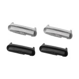 Set 4 Adaptori prindere curea de 20 mm Kwmobile pentru Xiaomi Redmi Watch 3 Active / Redmi Watch 3 Lite, Argintiu/Negru, Otel, KWM0000253F001C