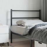 vidaXL Tăblie de pat metalică, negru, 100 cm