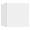 Noptiera, alb, 30,5x30x30 cm, lemn prelucrat