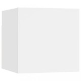 Noptiera, alb, 30,5x30x30 cm, lemn prelucrat