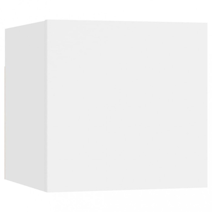 Noptiera, alb, 30,5x30x30 cm, lemn prelucrat