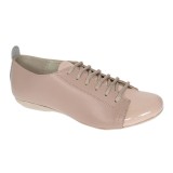 Pantofi dama casual din piele naturala cu varf lacuit - Emma Bej P09BB