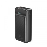 Baterie Externa XO Design PR201, 30000mAh, 65W, QC + PD, 1 x USB-C - 2 x USB-A, Neagra