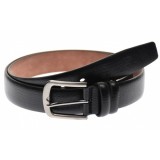 Curea neagra barbati casual, eleganta din piele naturala 3.5 cm - DR1320N