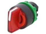 Comutator Rotativ 22mm cu LED Roșu IP66