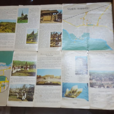 Harta Maramureș, Baia MareSighetu Marmației, Text în germană, 1970
