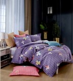 Cumpara ieftin Lenjerie de pat pentru o persoana cu husa elastic pat si fata perna patrata, Socotra, bumbac mercerizat, multicolor