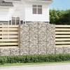 VidaXL Coșuri gabion arcuite, 3 buc 200x50x200/220 cm, fier galvanizat