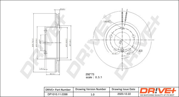 Dr!ve+ DP1010.11.0398 Disc frana
