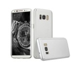Husa Samsung Galaxy S8 Plus, FullBody Elegance Luxury Silver, acoperire completa 360 grade cu folie de