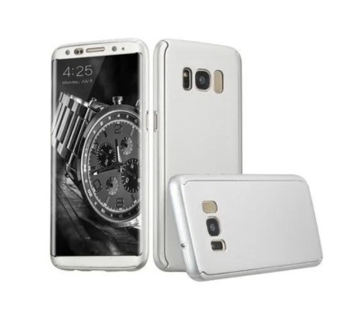 Husa Samsung Galaxy S8 Plus, FullBody Silver, acoperire completa 360 grade cu folie de protectie gratis foto