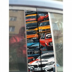 Sticker Auto Stalpi Usi BMW , Autocolant Premium pentru Personalizarea Masinii Tale