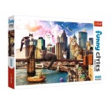 Cumpara ieftin Puzzle Trefl pisicute la New York, 1000 piese