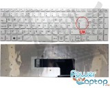 Tastatura Sony Alba Vaio SVF152 layout UK fara rama enter mare, Vaio SVF153 layout UK fara rama enter mare