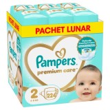 Scutece Pampers Premium Care XXL Pachet Lunar Marimea 2 pentru 4-8kg, 224 bucati