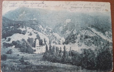 Carte postala, Manastirea Bistrita, Valcea, 1908 foto