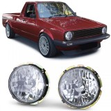 Faruri cu sticla clara H4 cromate, potrivite pentru VW Caddy I 82-92 + Jetta I 79-84 Performance AutoTuning