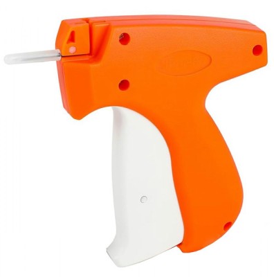 Pistol de agatat etichete AG163, plastic si otel, portocaliu foto