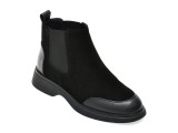 Ghete IMAGE negre, T1519, din piele intoarsa
