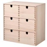 Organizator birou cu 6 sertare, 31 x 18 x 32 cm, lemn, General