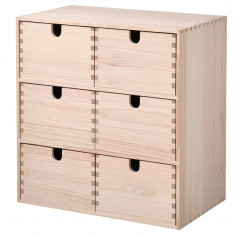 Organizator birou cu 6 sertare, 31 x 18 x 32 cm, lemn