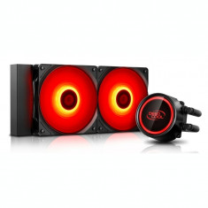 COOLER DEEPCOOL skt. universal racire cu lichid vent. 120 mm x 2 1800 rpm LED rosu &amp;amp;quot;GAMMAXX L240T RED&amp;amp;quot; foto