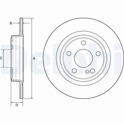 DELPHI BG4558C Disc frana foto