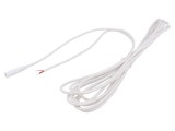 Cablu Alb 1x1mm2 DC 5.5/2.5 Soclu Drept 2m
