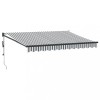 Copertina retractabila antracit/alb, 3,5x2,5 m, textil/aluminiu