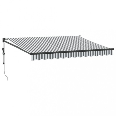 Copertina retractabila antracit/alb, 3,5x2,5 m, textil/aluminiu foto