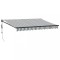 Copertina retractabila antracit/alb, 3,5x2,5 m, textil/aluminiu