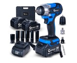 Cheie electrica de impact cu acumulator, 350 Nm, 2x3.0Ah 21V, Set XXL, Geko G80669