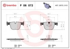 BREMBO P 06 072 PRIME LINE set placute frana,frana disc