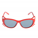 Ochelari de soare rosii cu forma de cap de pisica