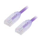 Patch cord UTP Cat6a LSZH Violet 1m 28AWG
