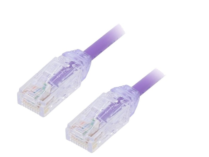Cablu patch cord UTP Cat6a LSZH violet 1m