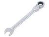 Cheie combinată cu piedică și articulație 13mm satinat