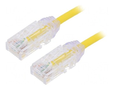 Patch cord galben 5m UTP 6 LSZH 28AWG foto