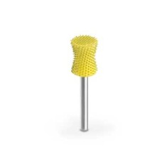 Biax sculptura lemn SABURR - Cap 9,5 mm-cilindric concav coada 3,2mm , Granulatie Saburr FINA - GALBENA