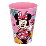 Pahar Plastic Minnie, Roz, Capacitate 0,43L