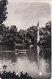 AMS - ILUSTRATA 1259, BUCURESTI - VEDERE DIN PARCUL LIBERTATII, ANUL 1957, cu perforari